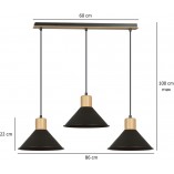Lampa wisząca Rowen III czarna Emibig | Skandynawski Design