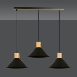 Lampa wisząca Rowen III czarna Emibig | Skandynawski Design