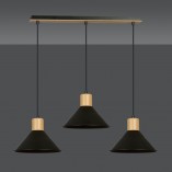 Lampa wisząca Rowen III czarna Emibig | Skandynawski Design