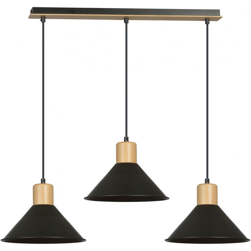 Lampa wisząca Rowen III czarna Emibig | Skandynawski Design