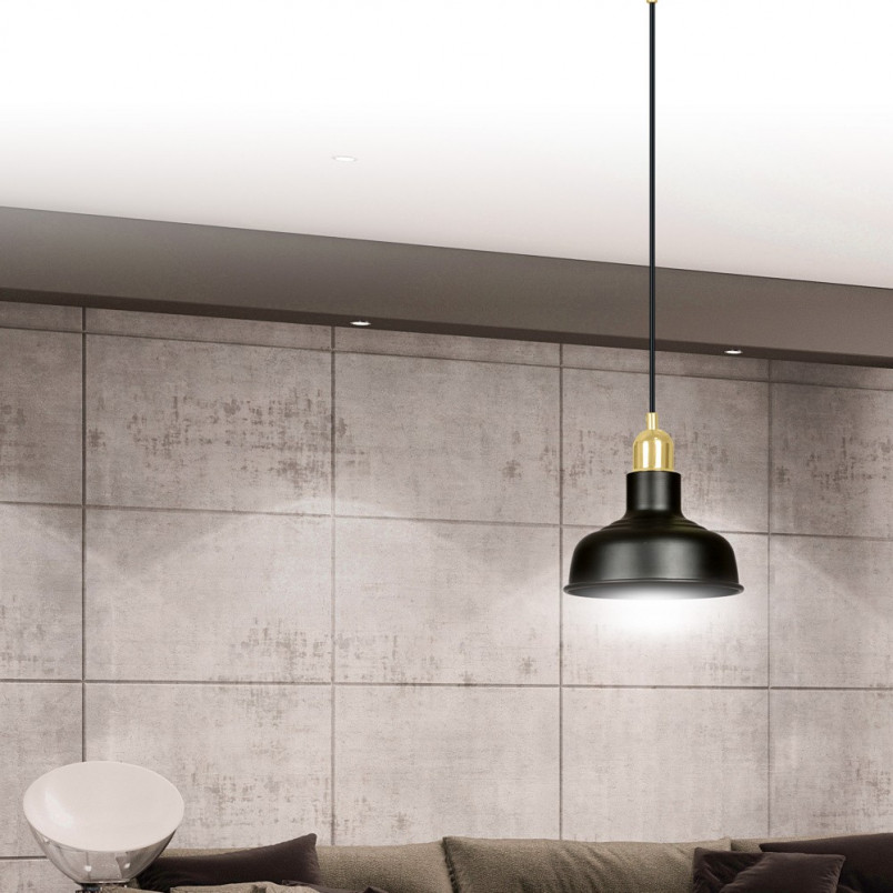 Lampa Wisząca Loft Ibor Czarno-Złota Emibig | Sklep z Lampami