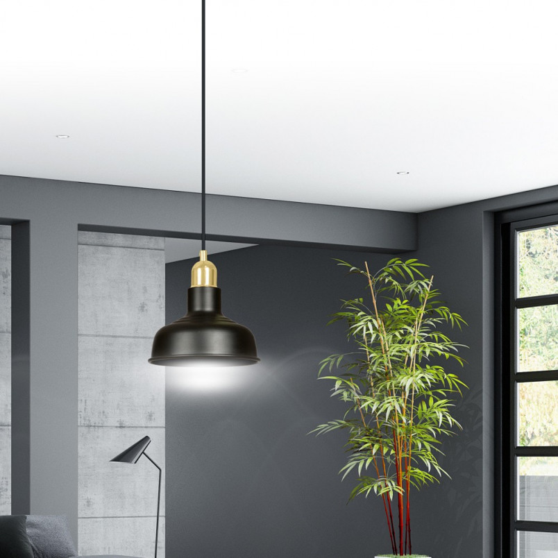 Lampa Wisząca Loft Ibor Czarno-Złota Emibig | Sklep z Lampami