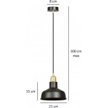 Lampa Wisząca Loft Ibor Czarno-Złota Emibig | Sklep z Lampami