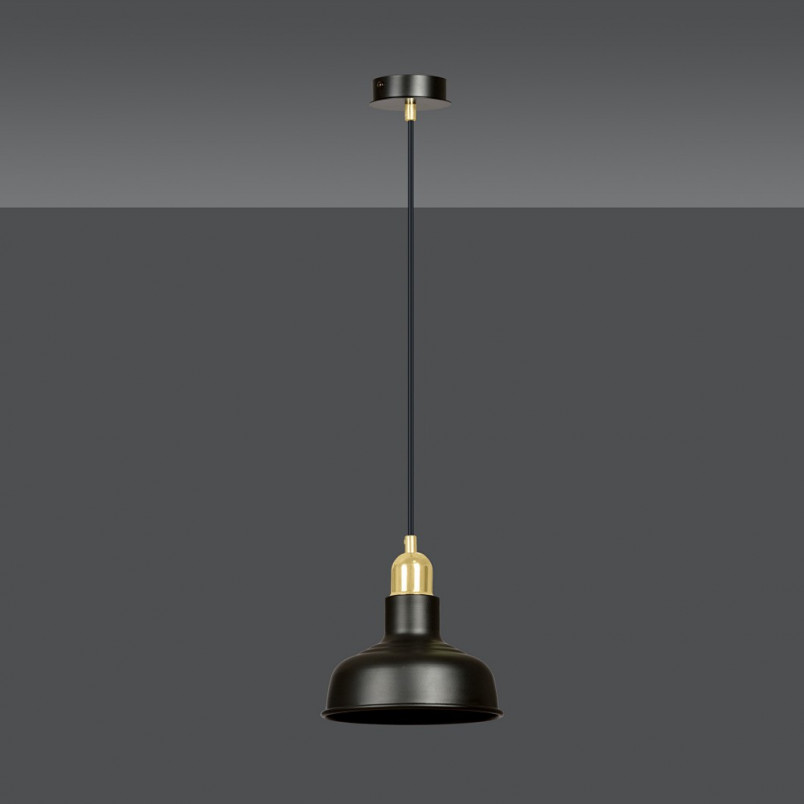 Lampa Wisząca Loft Ibor Czarno-Złota Emibig | Sklep z Lampami