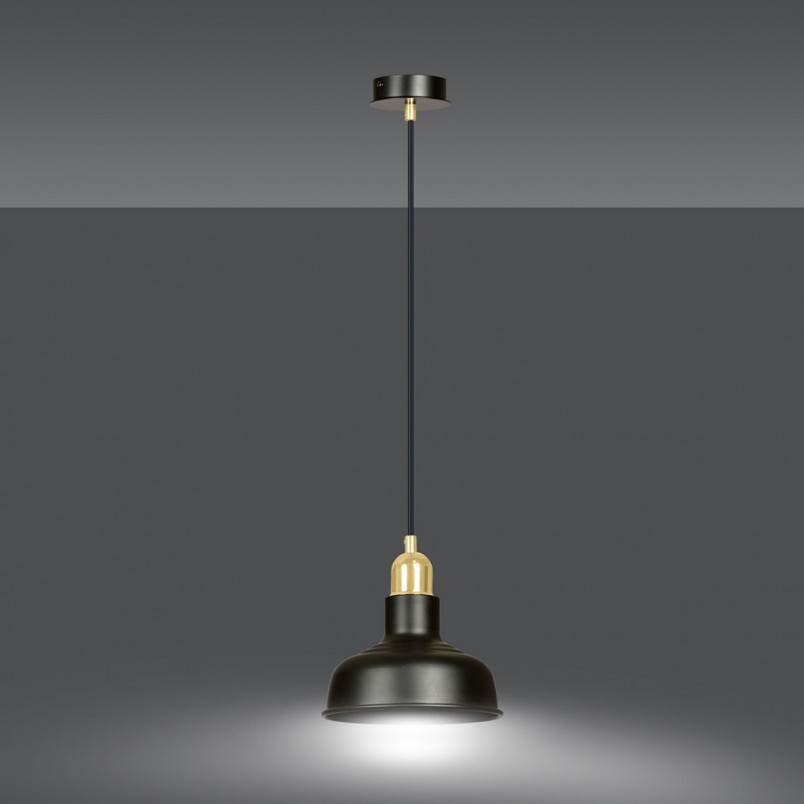 Lampa Wisząca Loft Ibor Czarno-Złota Emibig | Sklep z Lampami