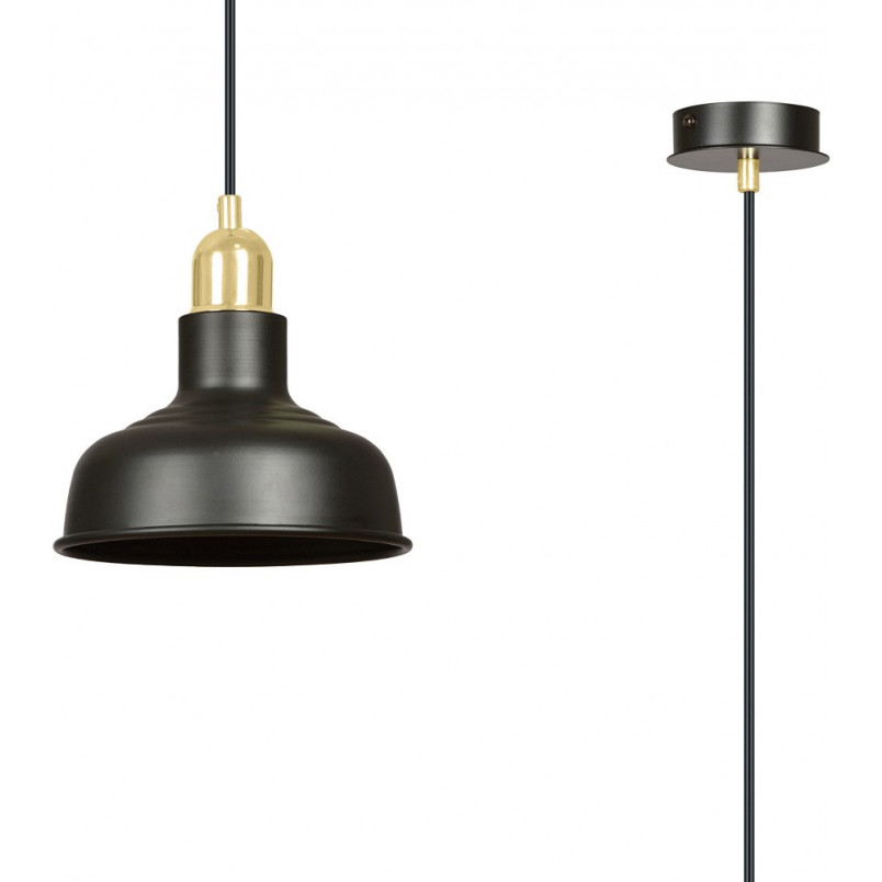 Lampa Wisząca Loft Ibor Czarno-Złota Emibig | Sklep z Lampami