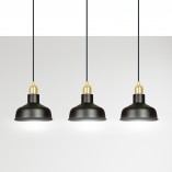 Lampa Wisząca Loft Ibor III | Emibig - Czarno-Złota 72cm