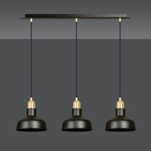 Lampa Wisząca Loft Ibor III | Emibig - Czarno-Złota 72cm