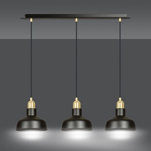 Lampa Wisząca Loft Ibor III | Emibig - Czarno-Złota 72cm