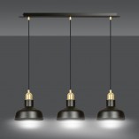 Lampa Wisząca Loft Ibor III | Emibig - Czarno-Złota 72cm
