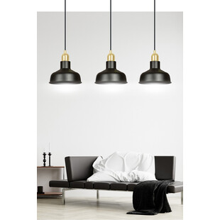 Lampa Wisząca Loft Ibor III | Emibig - Czarno-Złota 72cm
