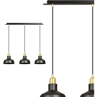 Lampa Wisząca Loft Ibor III | Emibig - Czarno-Złota 72cm