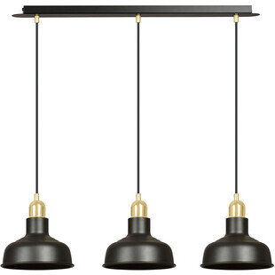 Lampa Wisząca Loft Ibor III | Emibig - Czarno-Złota 72cm