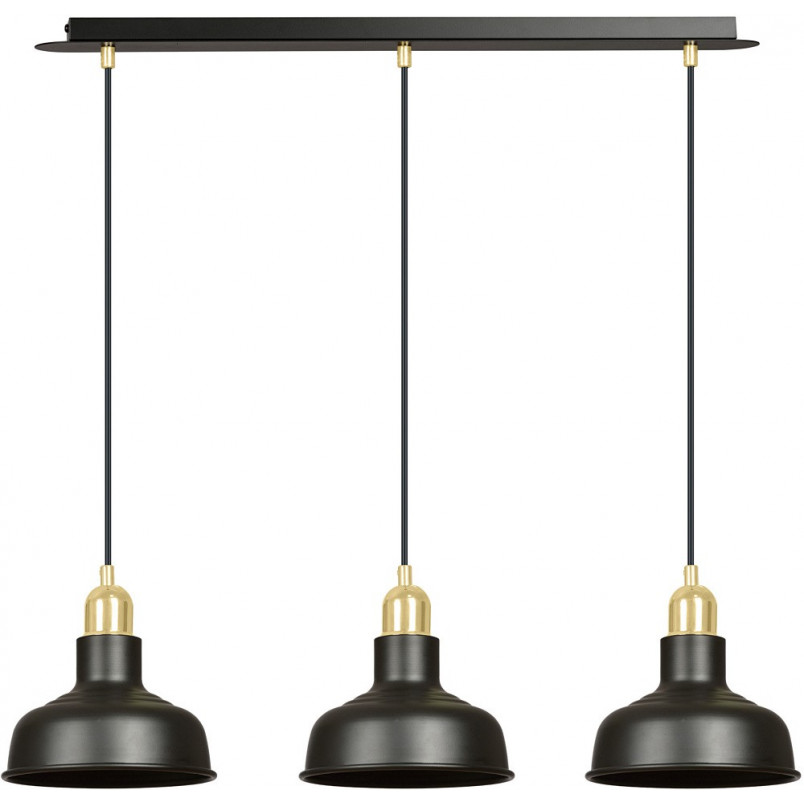 Lampa Wisząca Loft Ibor III | Emibig - Czarno-Złota 72cm