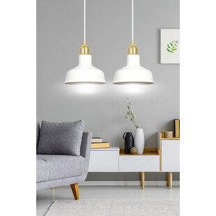 Lampa wisząca loft Ibor II | Biało-złota Emibig | Sklep z lampami