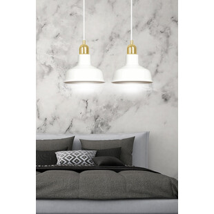 Lampa wisząca loft Ibor II | Biało-złota Emibig | Sklep z lampami