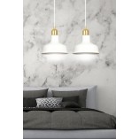 Lampa wisząca loft Ibor II | Biało-złota Emibig | Sklep z lampami