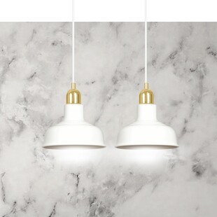 Lampa wisząca loft Ibor II | Biało-złota Emibig | Sklep z lampami
