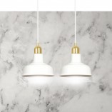 Lampa wisząca loft Ibor II | Biało-złota Emibig | Sklep z lampami