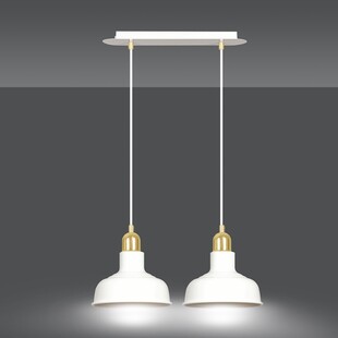 Lampa wisząca loft Ibor II | Biało-złota Emibig | Sklep z lampami