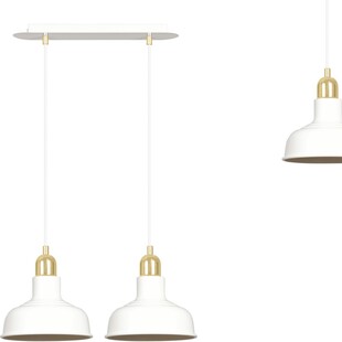 Lampa wisząca loft Ibor II | Biało-złota Emibig | Sklep z lampami
