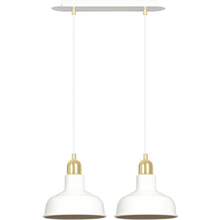 Lampa wisząca loft Ibor II | Biało-złota Emibig | Sklep z lampami