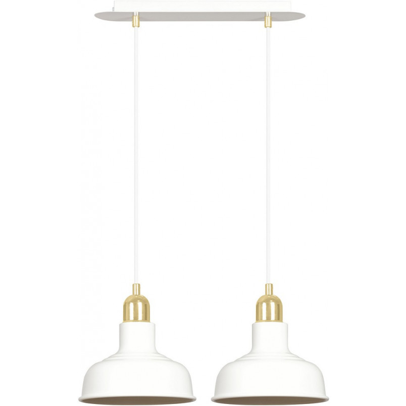 Lampa wisząca loft Ibor II | Biało-złota Emibig | Sklep z lampami