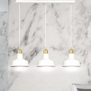 Lampa wisząca loft Ibor III | Emibig - 72cm, biało-złota
