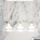 Lampa wisząca loft Ibor III | Emibig - 72cm, biało-złota
