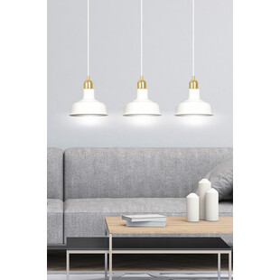 Lampa wisząca loft Ibor III | Emibig - 72cm, biało-złota