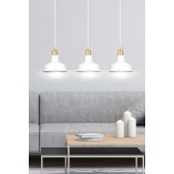 Lampa wisząca loft Ibor III | Emibig - 72cm, biało-złota