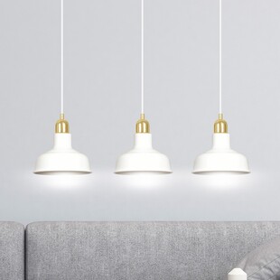 Lampa wisząca loft Ibor III | Emibig - 72cm, biało-złota
