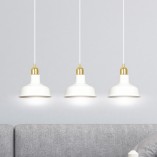Lampa wisząca loft Ibor III | Emibig - 72cm, biało-złota