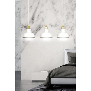 Lampa wisząca loft Ibor III | Emibig - 72cm, biało-złota