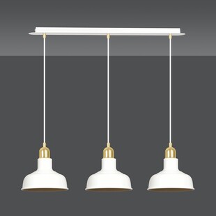 Lampa wisząca loft Ibor III | Emibig - 72cm, biało-złota