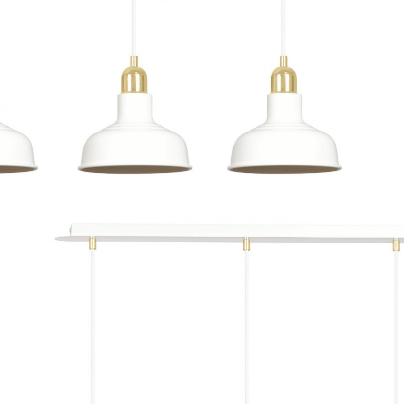 Lampa wisząca loft Ibor III | Emibig - 72cm, biało-złota
