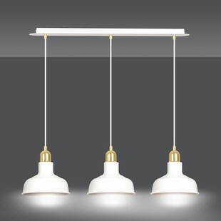 Lampa wisząca loft Ibor III | Emibig - 72cm, biało-złota