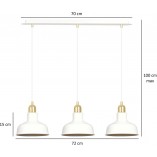 Lampa wisząca loft Ibor III | Emibig - 72cm, biało-złota