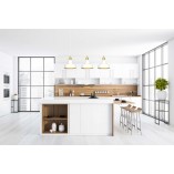 Lampa wisząca loft Ibor III | Emibig - 72cm, biało-złota