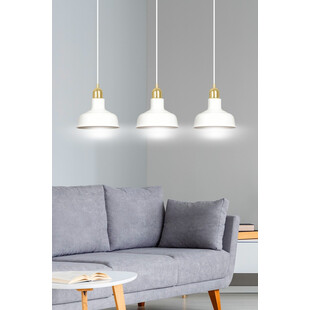 Lampa wisząca loft Ibor III | Emibig - 72cm, biało-złota
