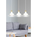 Lampa wisząca loft Ibor III | Emibig - 72cm, biało-złota