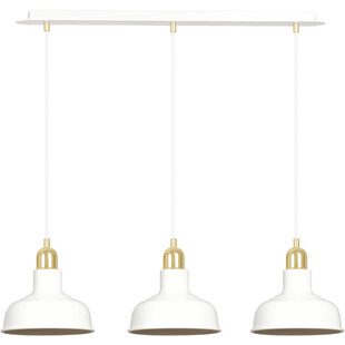 Lampa wisząca loft Ibor III | Emibig - 72cm, biało-złota