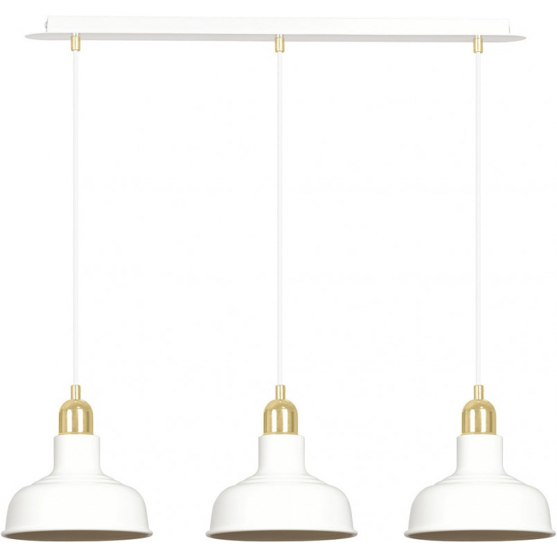 Lampa wisząca loft Ibor III | Emibig - 72cm, biało-złota