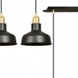 Lampa Wisząca Loft Ibor II Czarno-Złota Emibig | 42cm
