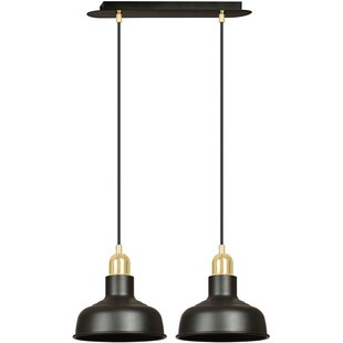 Lampa Wisząca Loft Ibor II Czarno-Złota Emibig | 42cm