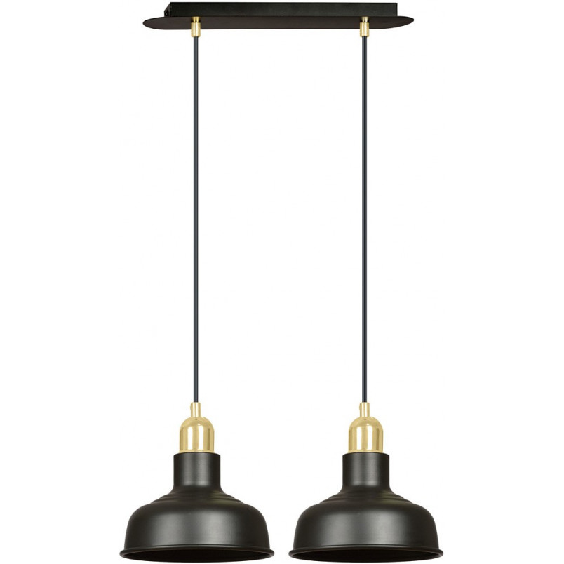 Lampa Wisząca Loft Ibor II Czarno-Złota Emibig | 42cm