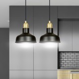 Lampa Wisząca Loft Ibor II Czarno-Złota Emibig | 42cm