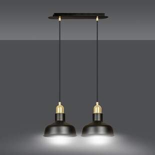 Lampa Wisząca Loft Ibor II Czarno-Złota Emibig | 42cm