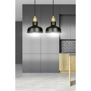 Lampa Wisząca Loft Ibor II Czarno-Złota Emibig | 42cm