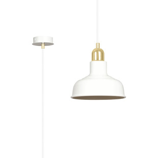 Lampa wisząca loft Ibor | Biało-złota Emibig - Kup teraz!